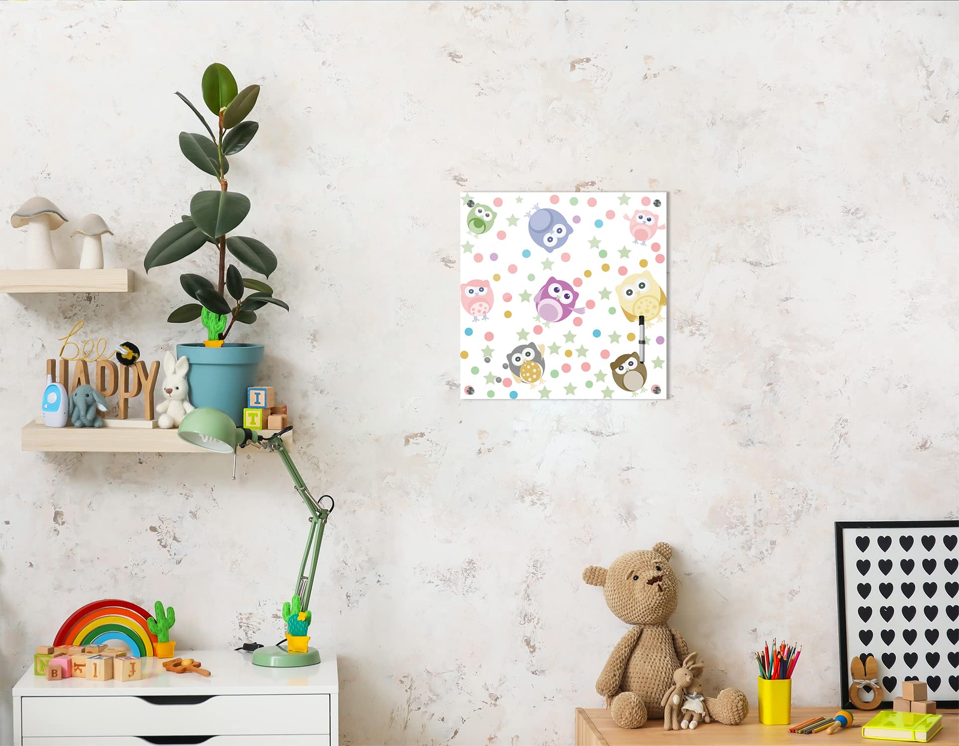 Bilderdepot24 Tableau mémo magnétique en Verre pour Enfant