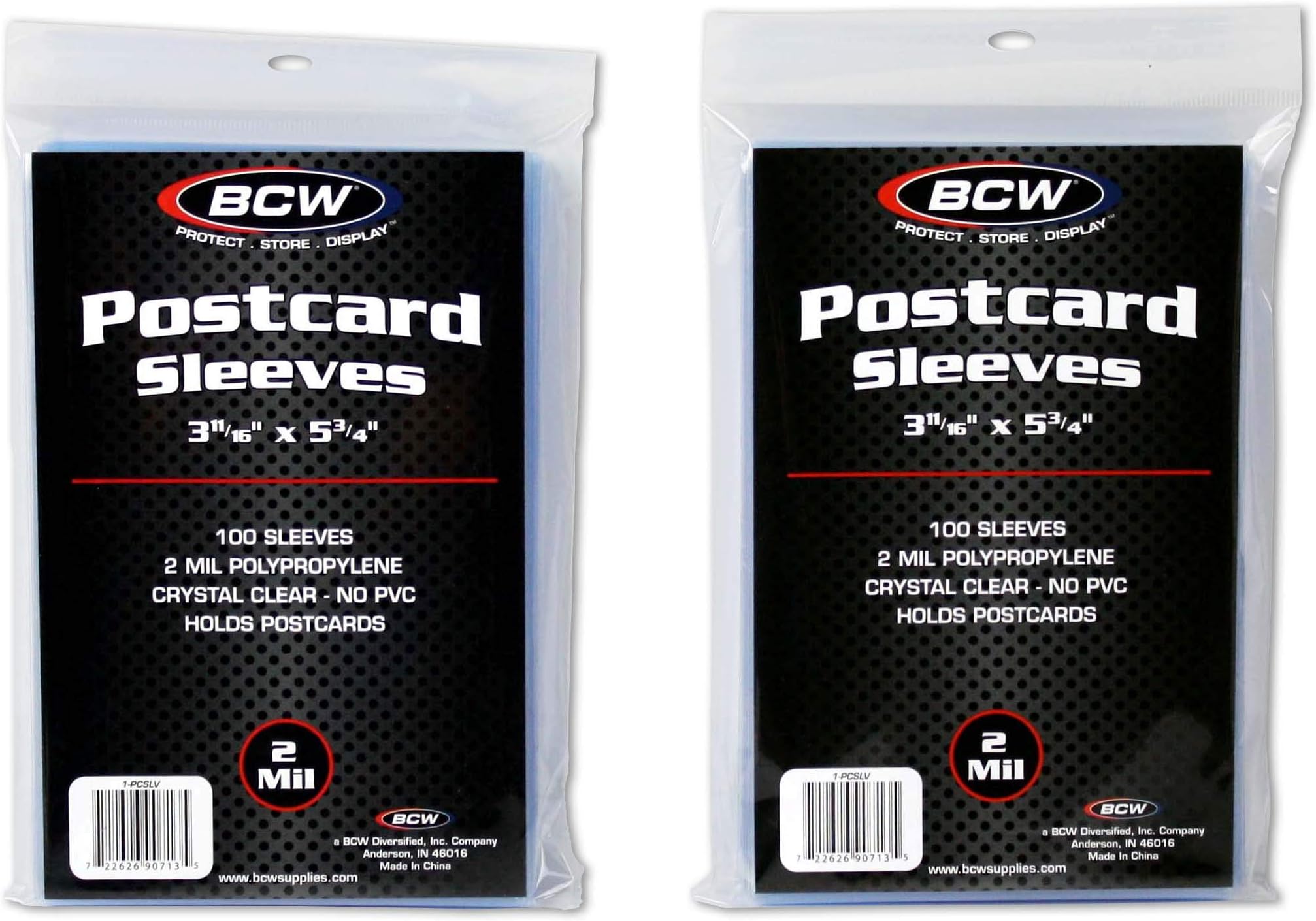 BCW Postcard Sleeves 200 Clear Sleeves AcidFree
