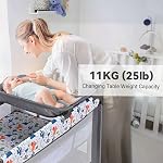 LIVINGbasics Portable Baby Playard with Changing Table | 2-in-1 Foldable Pack and Play for 0-36M: 33 lbs capacity, folds in 1 min, silent wheels, mesh sides, carry bag included
