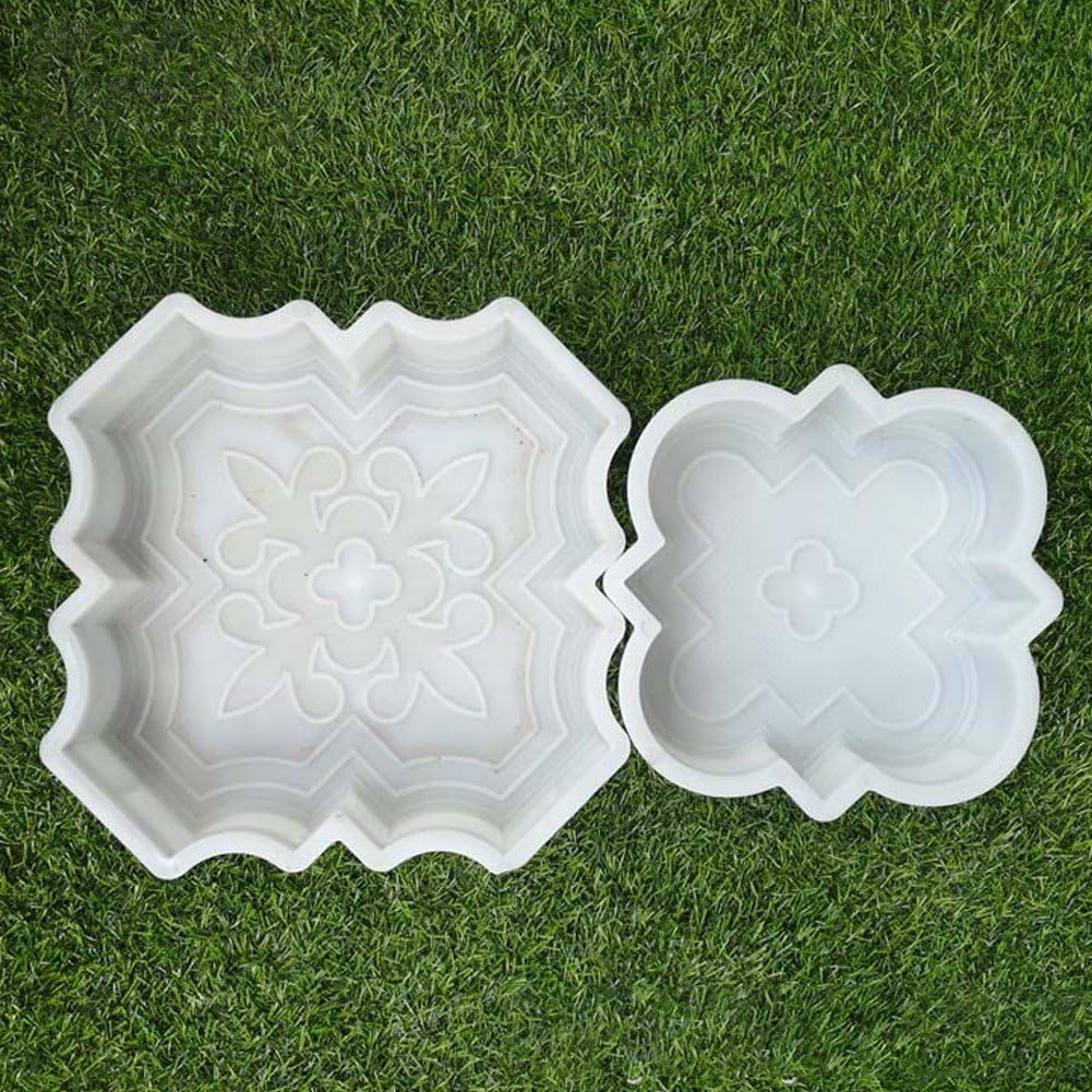 Moldes De Hormigón para Pavimentar Caminos De Jardín, 2 Piezas, para Ladrillos De Cemento Y Losas De Hormigón para Adoquines En Su Jardín.