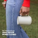 Simple Modern Voyage tasse à café avec poignée -Coffret de thé en acier inoxydable isolé pour tasse à thé - Cadeaux pour les femmes & Collection de voyageurs 12oz | Bouleau d'amande