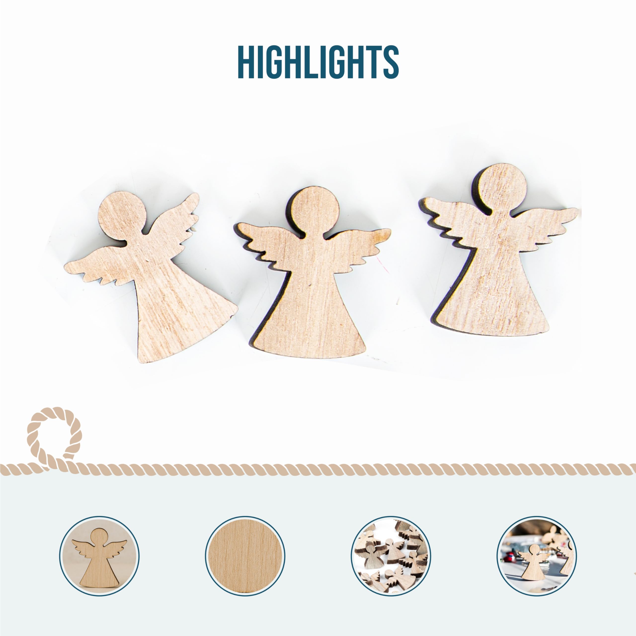 Pendaglio Angelo in Legno Rosa - Decorazione per Albero - Mamo Non Mamo