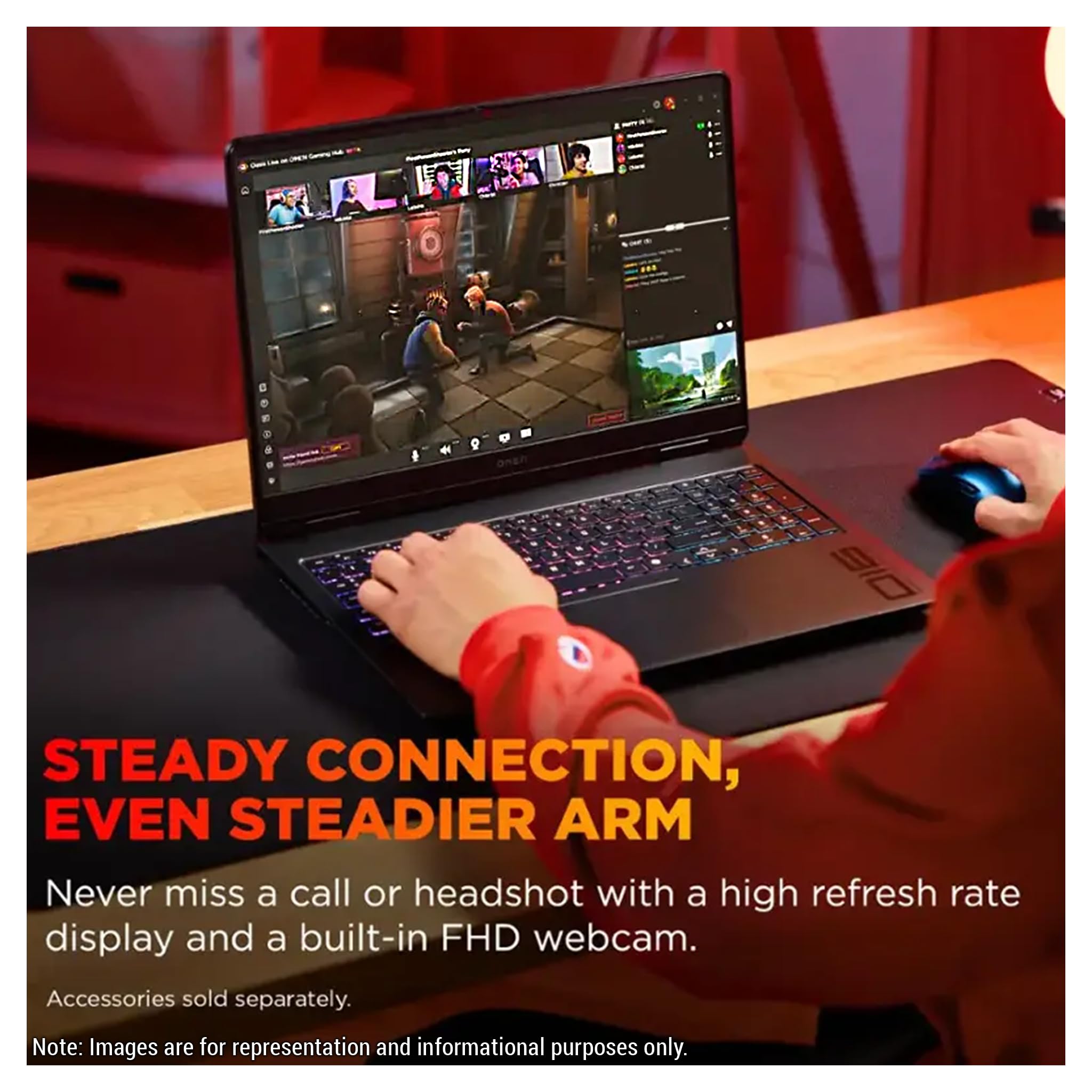 HP OMEN Gaming Laptop, AMD Ryzen 9-8940HX, 32 GB DDR5 RAM, 1 TB PCIe SSD, 16" 2K (1920x1200) 144Hz Display, Nvidia G-Force RTX 5060, Backlit Keyboard, W11 Pro, Shadow Black