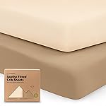 KeaBabies 2-Pack Organic Crib Sheets for Boys, Girls - 52x28 Fitted Crib Mattress Sheet Neutral, Breathable Jersey Cotton Cover for Baby Bed, Toddler Mattress, Soft & Cute Prints (Pecan)