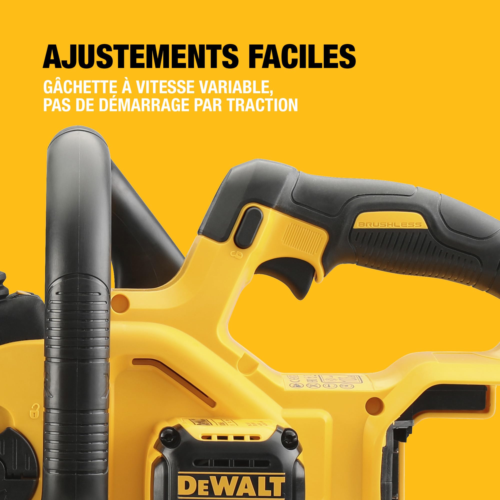DEWALT - Tronçonneuse Compacte Brushless XR 18V 30cm, Outil Seul, DCM565N-XJ
