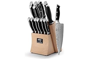 Damascus Knife Block Set: Elevate Your Culinary Prowess