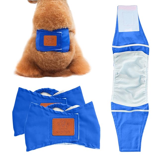 PETCUTE Pañales para Perro Macho Pañales Lavables Bragas Perros con Alta absorbencia para Perros y Cachorros…