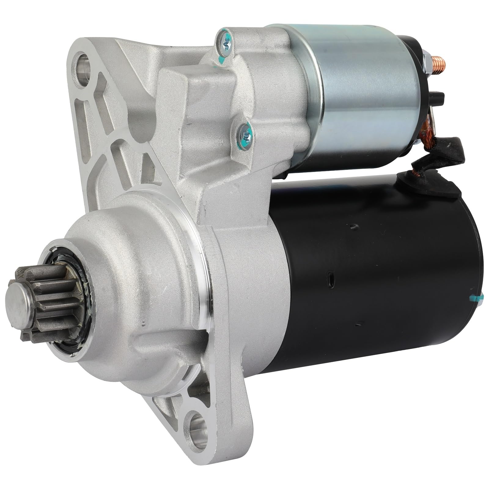 SCITOO Starter Compatible for Seat Ibiza 02/05-08 L4; for Volkswagen CrossFox 07-15/Gol/Gol Sedan 09-13/Lupo 08-09/Saveiro 11-14/SportVan 07-09 L4, Polo 2013 L4 Engine Starter Motor 31220