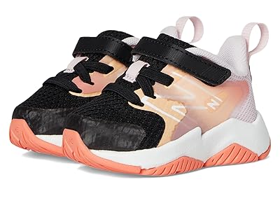 New Balance Kids Rave Run v2 Bungee Lace with Top Strap (Infant/Toddler) Kids Shoes Black/Flare/Rose Sugar : 3 Infant M, Textile