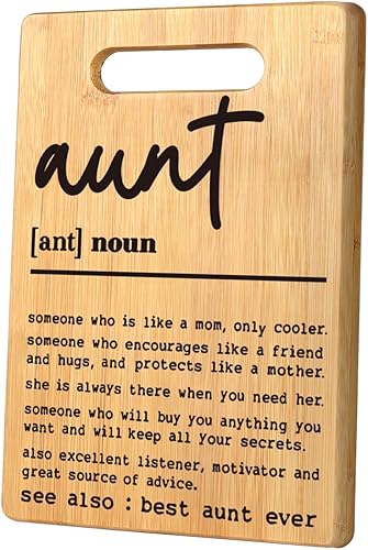 Regalos para tía de sobrina sobrino, regalos de cumpleaños para tía tabla de cortar, regalo para tía de sobrina, regalo para la mejor tía del mundo,