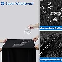 Vista 7 de KINGLY Cubierta de parrilla para Blackstone de 22 pulgadas con capucha y soporte, súper duradera, resistente al agua, para parrilla Blackstone de 17