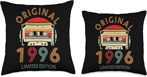 Miniatura 3 de Retro Limited Edition 1996 Cassette Tape 28th Birthday Throw Pillow
