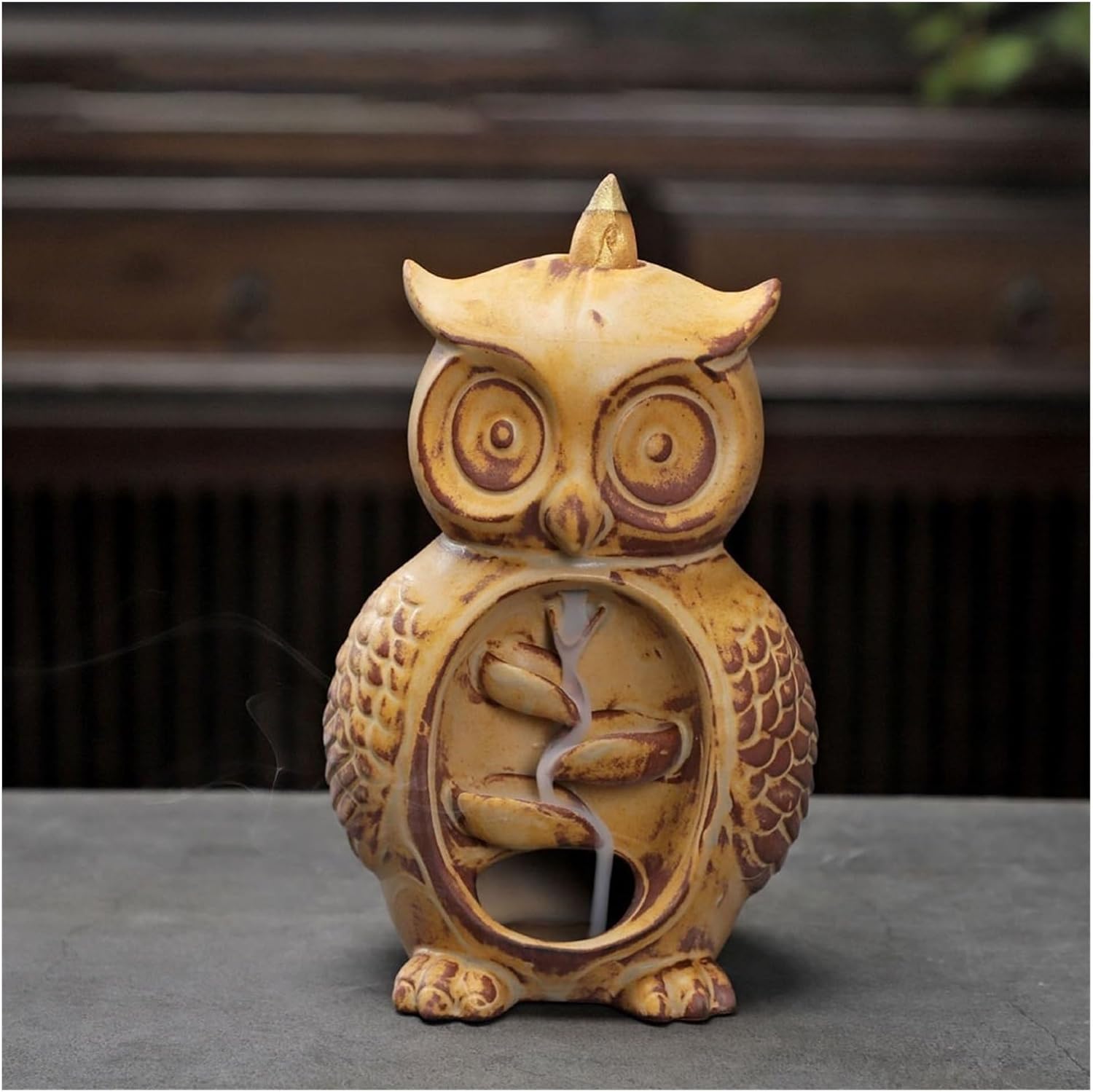 Incense Stick Holder Backflow Incense Burner, Agarwood and Sandalwood Incense Burner, Household Incense Burner, Creative Ceramic Ornaments Incense Holder Incense Holder for Sticks (Color : B)