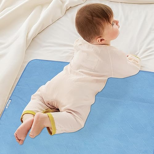 Miniatura 2 de Almohadillas de cama impermeables para incontinencia de 34 x 36 pulgadas (paquete de 6), almohadillas lavables y reutilizables para adultos,