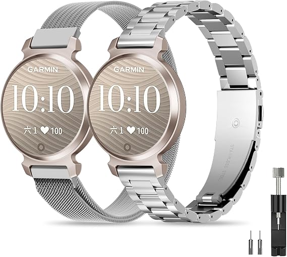 Koazon Metal Watch Bands Compatible with Garmin Lily 2 Active/Lily