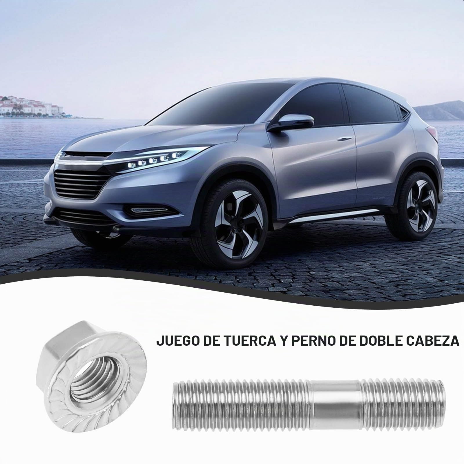 SG Store 4 Juegos de Espárragos de Brida de Colector de Escape Doble M10x1,5 de Acero Inoxidable 304 Compatible con Toyota y Compatible con Nissan
