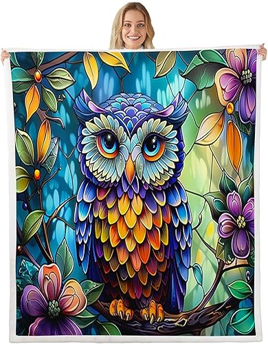 Miniatura 26 de Manta de franela con bandera estadounidense, manta de vellón de caballo corriendo para decoración de habitación, manta geométrica étnica bohemia