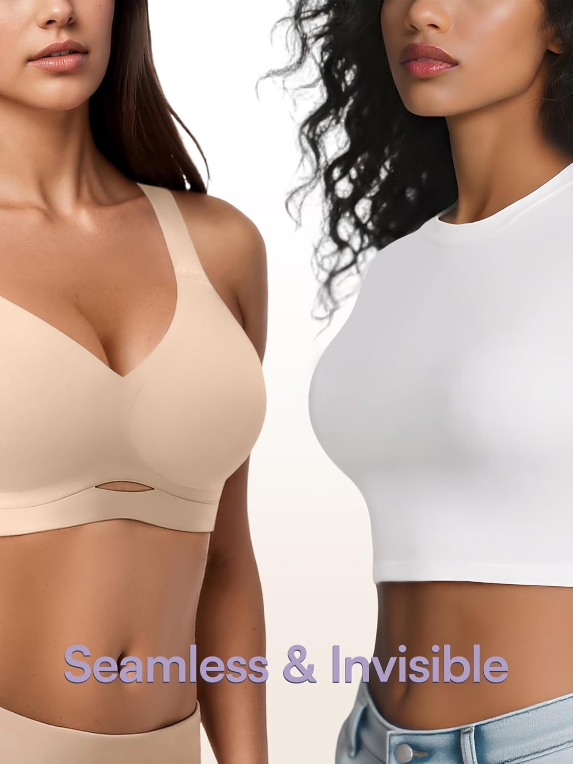 Jelly Unlined Bras for Women - M-3XL - Seamless Unpadded No Underwire Supportive Comfortable Tshirt Bralette - Image 7