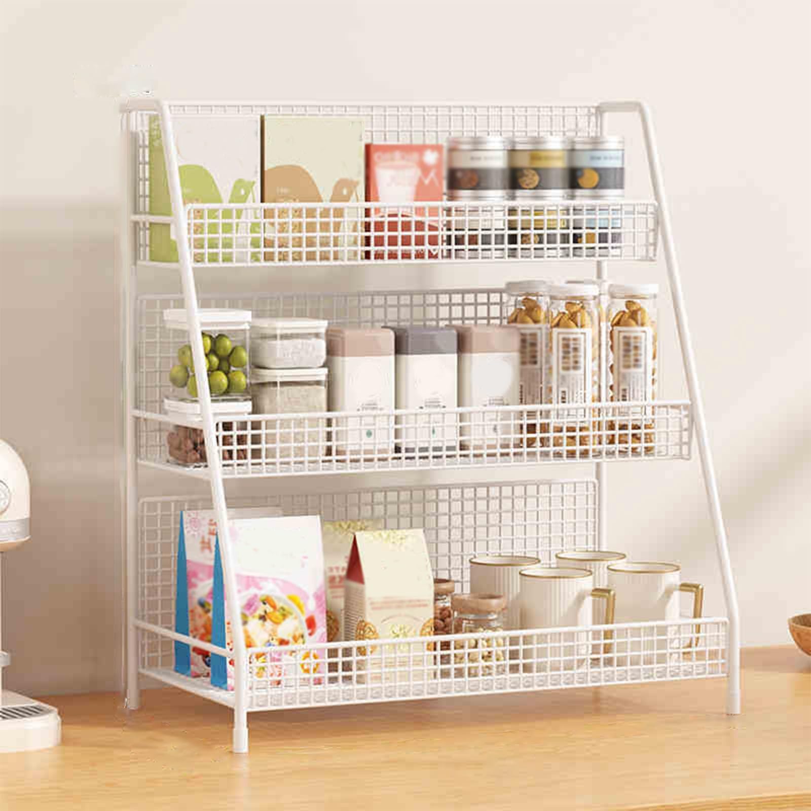 Organizador de Escritorio de Malla, Organizador Escritorio Versátil, Almacenamiento de Escritorio de Gran Capacidad, Ideal para Suministros de Oficina(White,18 * 45cm/7.1 * 17.7in)