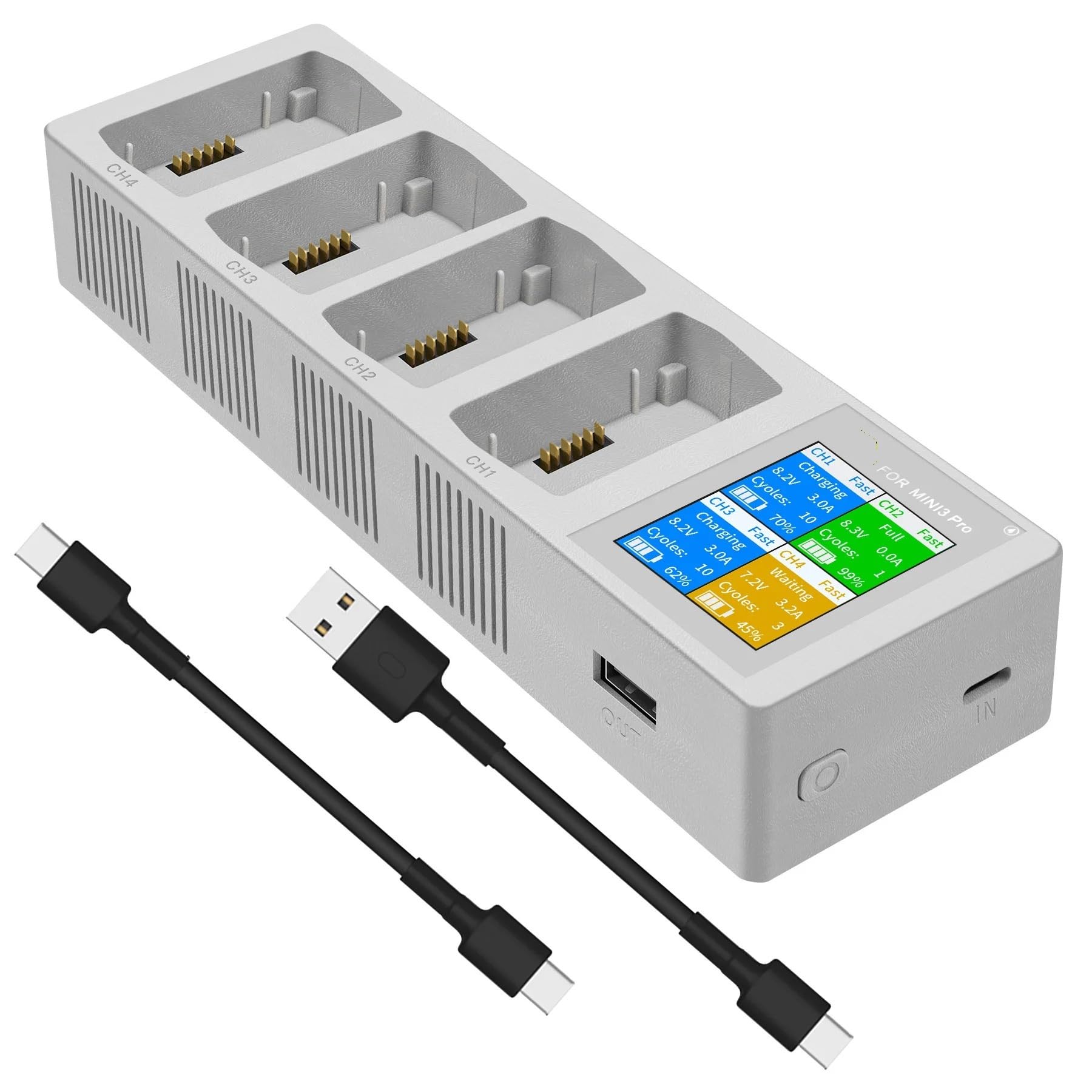 Batteries de vol intelligentes DJI Mini 4 Pro recharger rapidement 4 en 1
