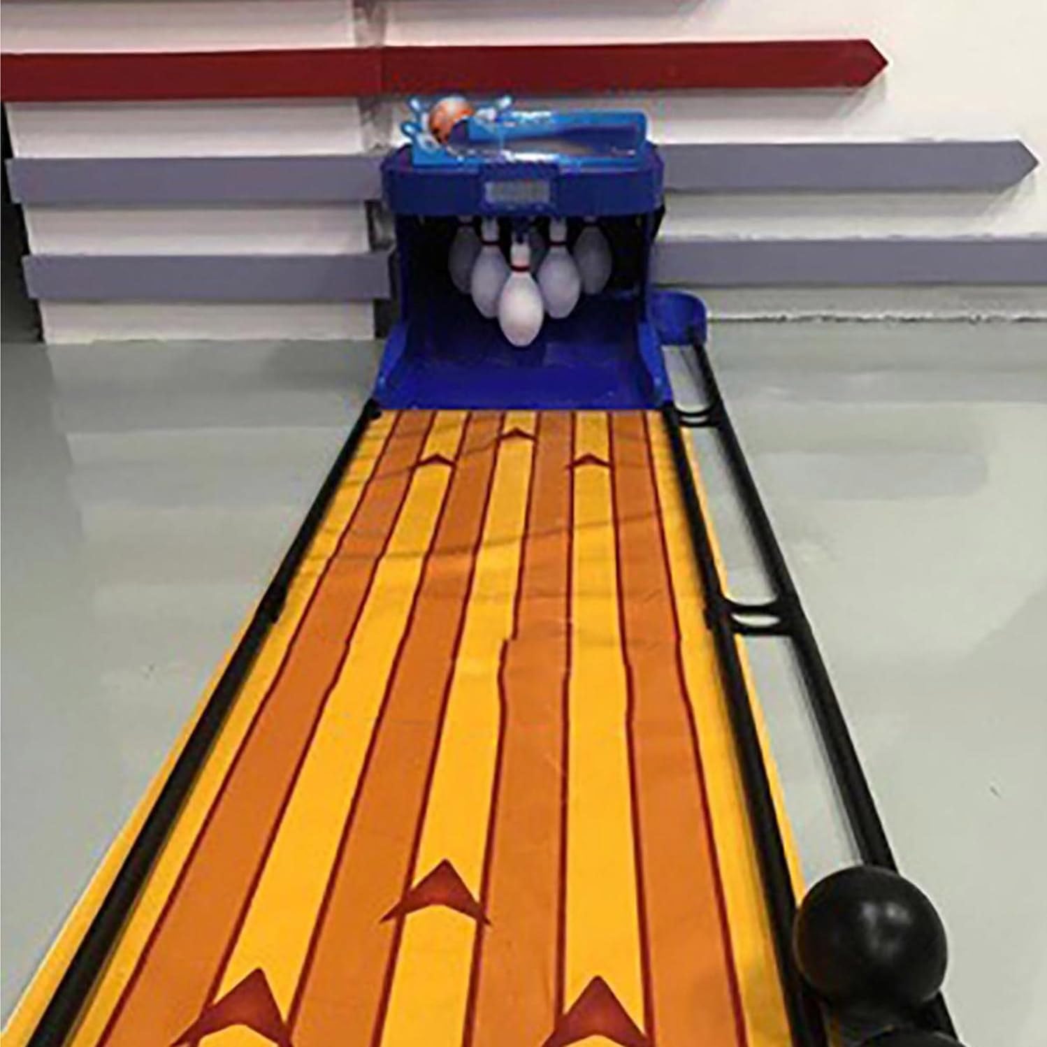 Bowling Set, Electronic Bowling Alley Game, with LED Electronic Scoreboard (auto-Reset), Lights, Simulated Sound Effects, Suitable for Interactive Games for Child and Adults, 2M.