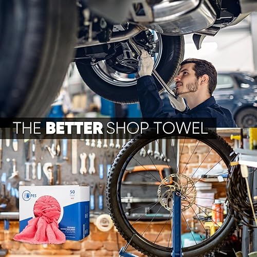 Miniatura 2 de Microfiber Wholesale Toallas de microfibra Trapos rojos reutilizables de MWipes 50 trapos en una caja Superabsorbentes, lavables a máquina