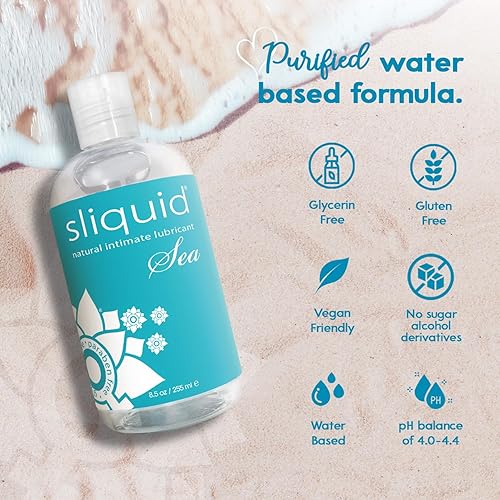 Miniatura 4 de Sliquid Lubricante con infusión de carragenina marina Naturals - 8.6 fl oz por Sliquid
