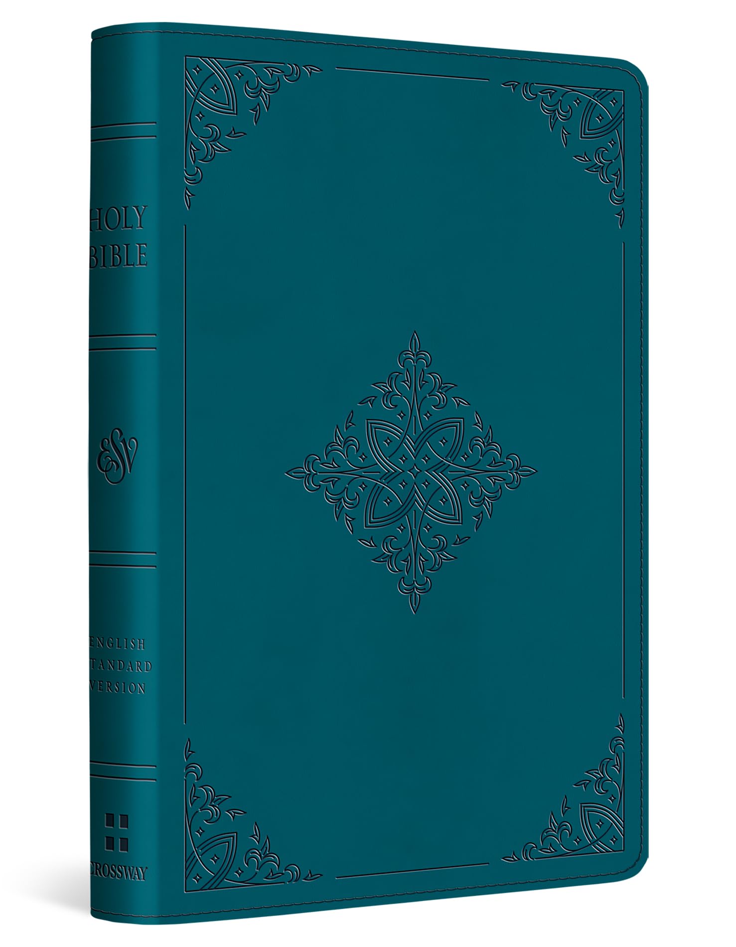 ESV Compact Bible (TruTone, Deep Teal, Fleur-de-lis Design)
