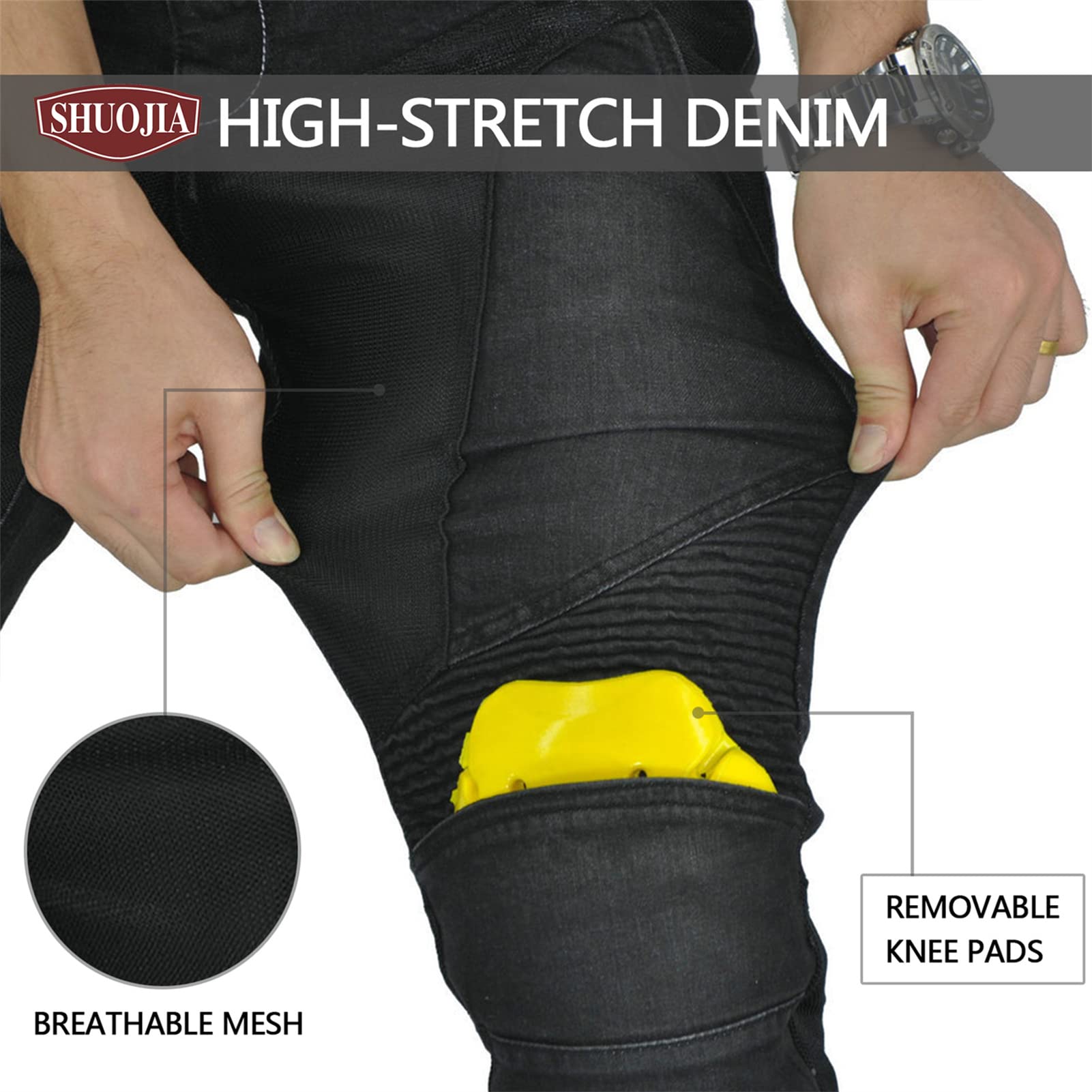 Pantaloni Da Uomo E Da Donna Per Motociclismo, Moto Biker Jeans Rinforzato Protezione Pantaloni Moto Pantaloni In Denim Pantaloni Da Corsa