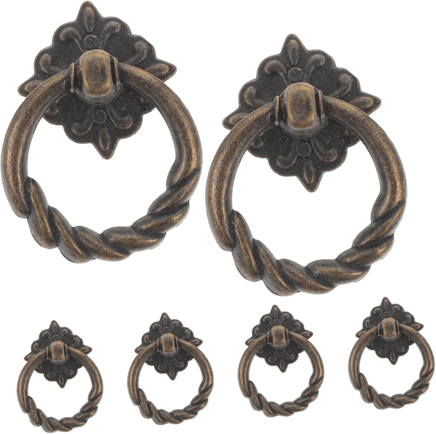 Housoutil 6pcs Antique Diamond Handle Vintage Dresser Pulls Vintage