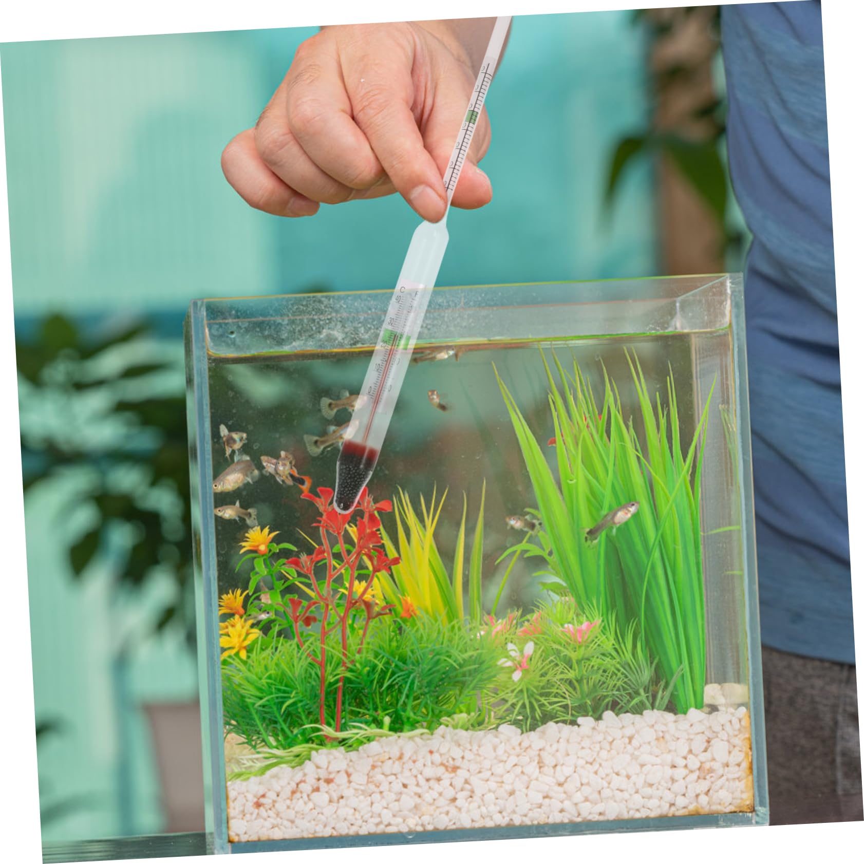 1 Juego Medidor De Agua De Mar Densitómetro Para Pecera Hidrómetro De Vidrio Probador De Medición De Agua Probador De Calidad Del Agua De Mar Salímetro De Agua Salinómetro De