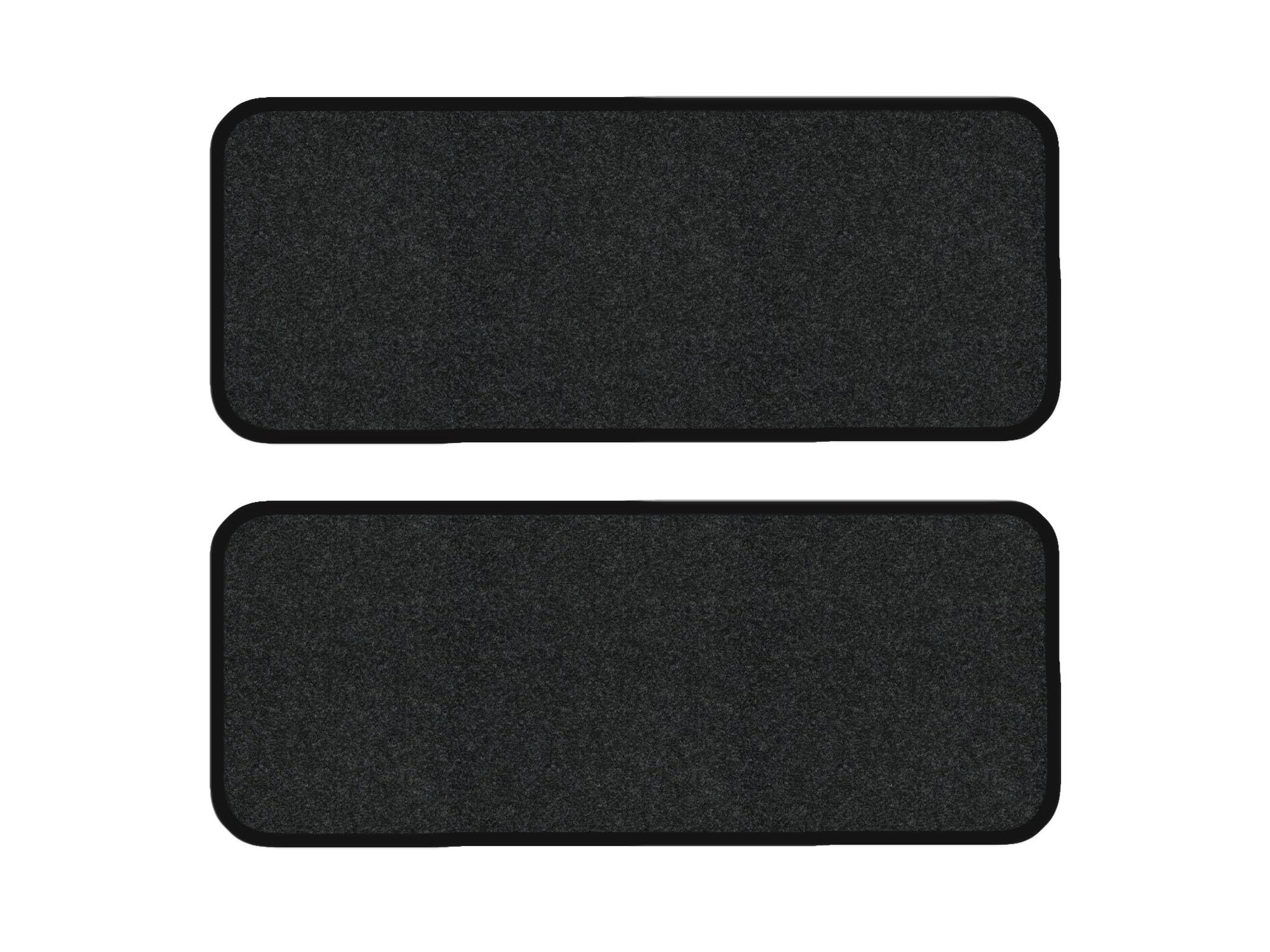 Fußmatten passend für Citroen Jumper II Typ 250 alle Sitzvarianten (Baujahr 2006 - aktuell), Hit anthrazit | 2 Trittstufenmatten | Umrandung beige