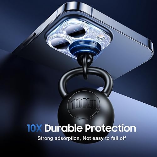 Miniatura 196 de UniqueMe [Paquete de 3 protectores de lente de cámara compatibles con iPhone 14 Pro Max/iPhone 14 Pro, vidrio templado, [compatible con fundas]