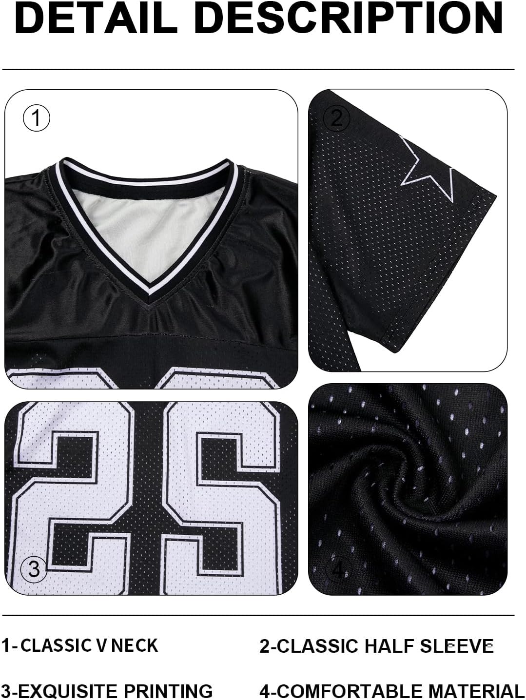 Jersey Shirts for Women Y2k Graphic Number Tees Hip Hop V Neck Short Sleeve Mesh Crop Top Baggy Streetwear T Shirt Tops - Image 6