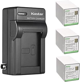 Kastar 3-Pack Battery and AC Wall Charger Replacement for Arlo A7 A-7a, A14 A-14a, 308-50019-02, 308-50034-01, 1INR19/66-4 Battery