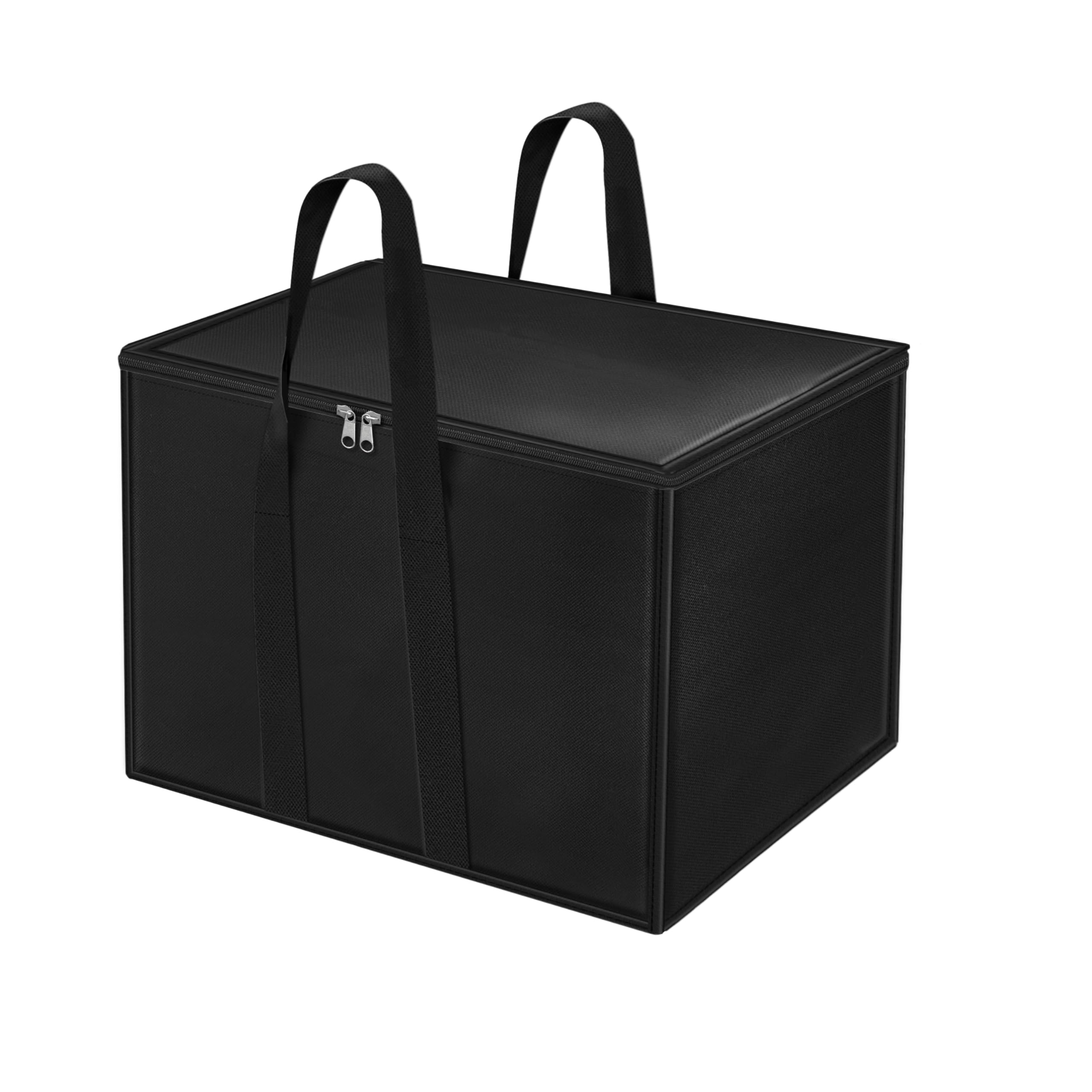 Storite Heavy Duty Nylon 70 L Multi-Purpose Moisture Proof Large Storage Bag for Toys/Stationery/Blankets/Clothes/Moving Bags With Strong Handles Rectangular (Black, 55.8x34x36.8cm)-image-33