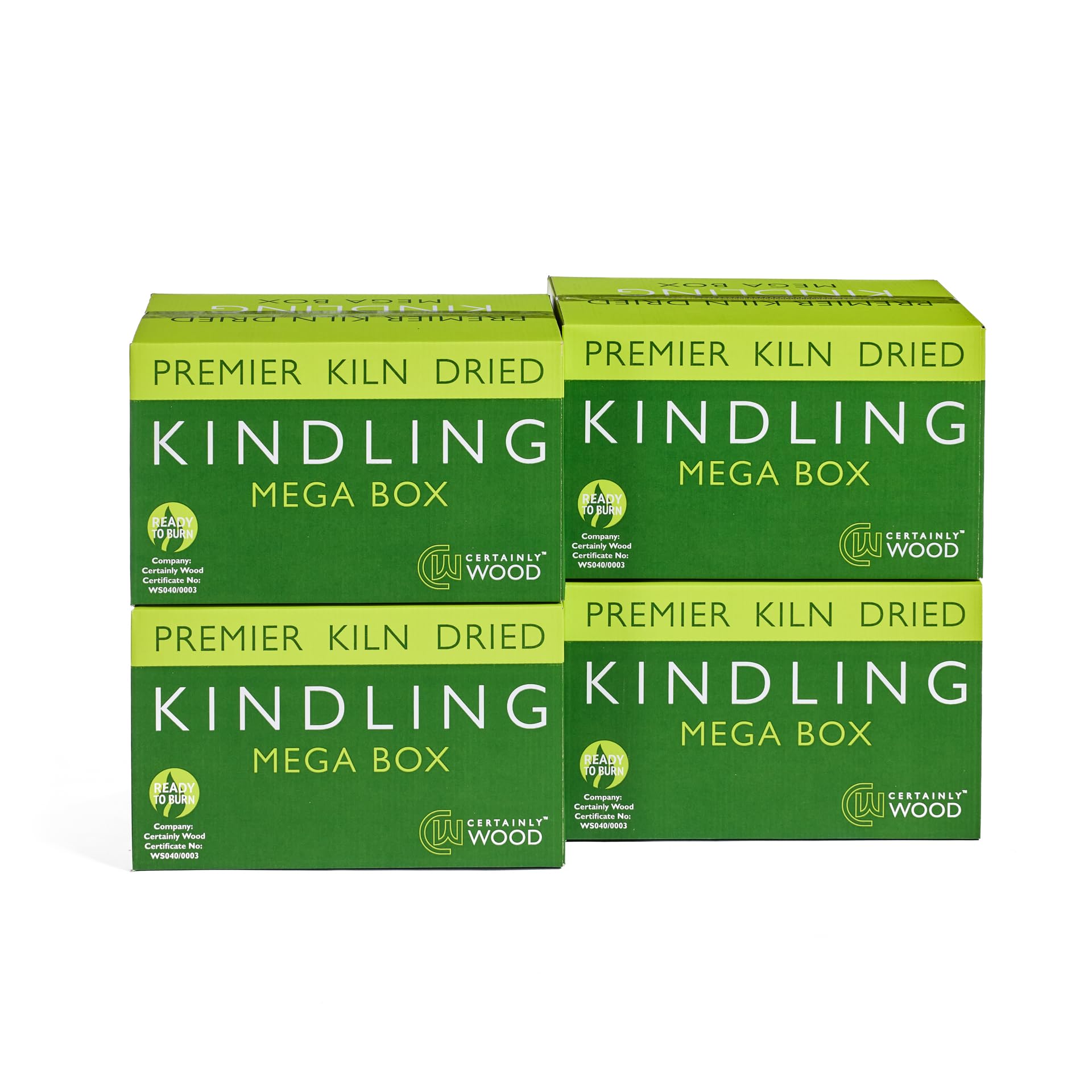 Certainly Wood Brown Kiln Dried British Kindling Mega Box - Natural Firelighters For Woodburning Stove, Log Burner, Open Fire Pit, Camping Bbq Pizza Oven. Fire Starters - 40Kg (4 Mega Boxes)