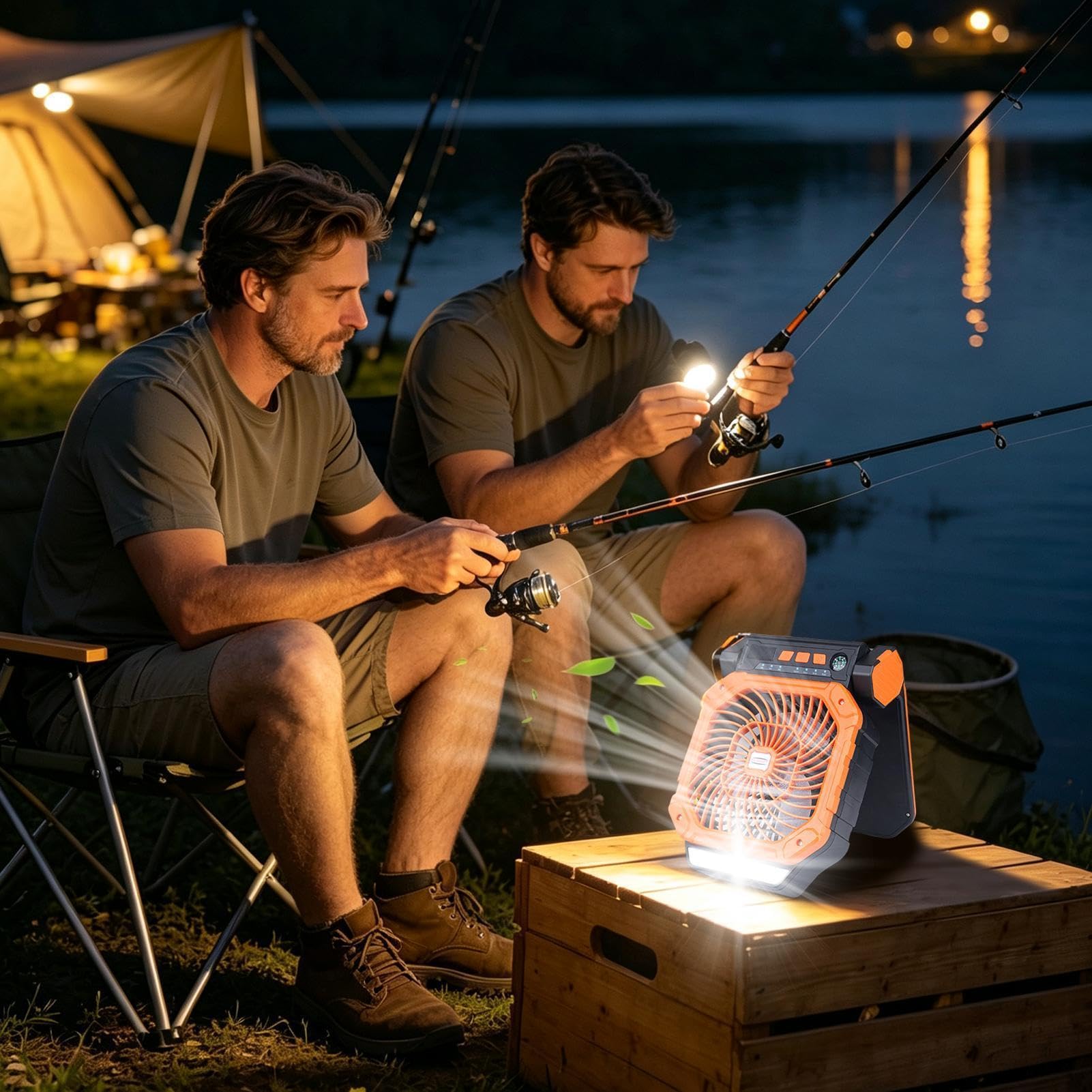 Ventiladores Solares de Exterior con Temporizador 4 Velocidades Luz LED