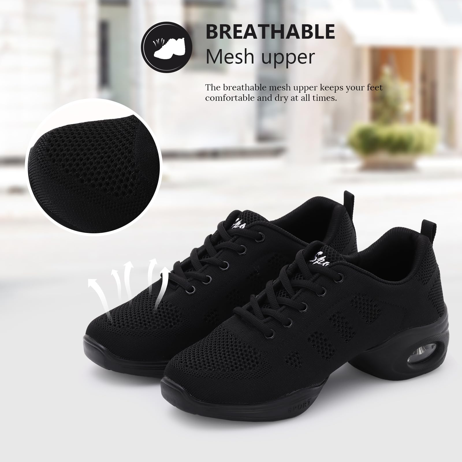 Mujer Zapatillas de Ballet Vier Jahreszeiten Cuatro Estaciones Estilo Jersey de Aire Transpirables Suaves Deporte Jazz Hip Hop Danza Moderna