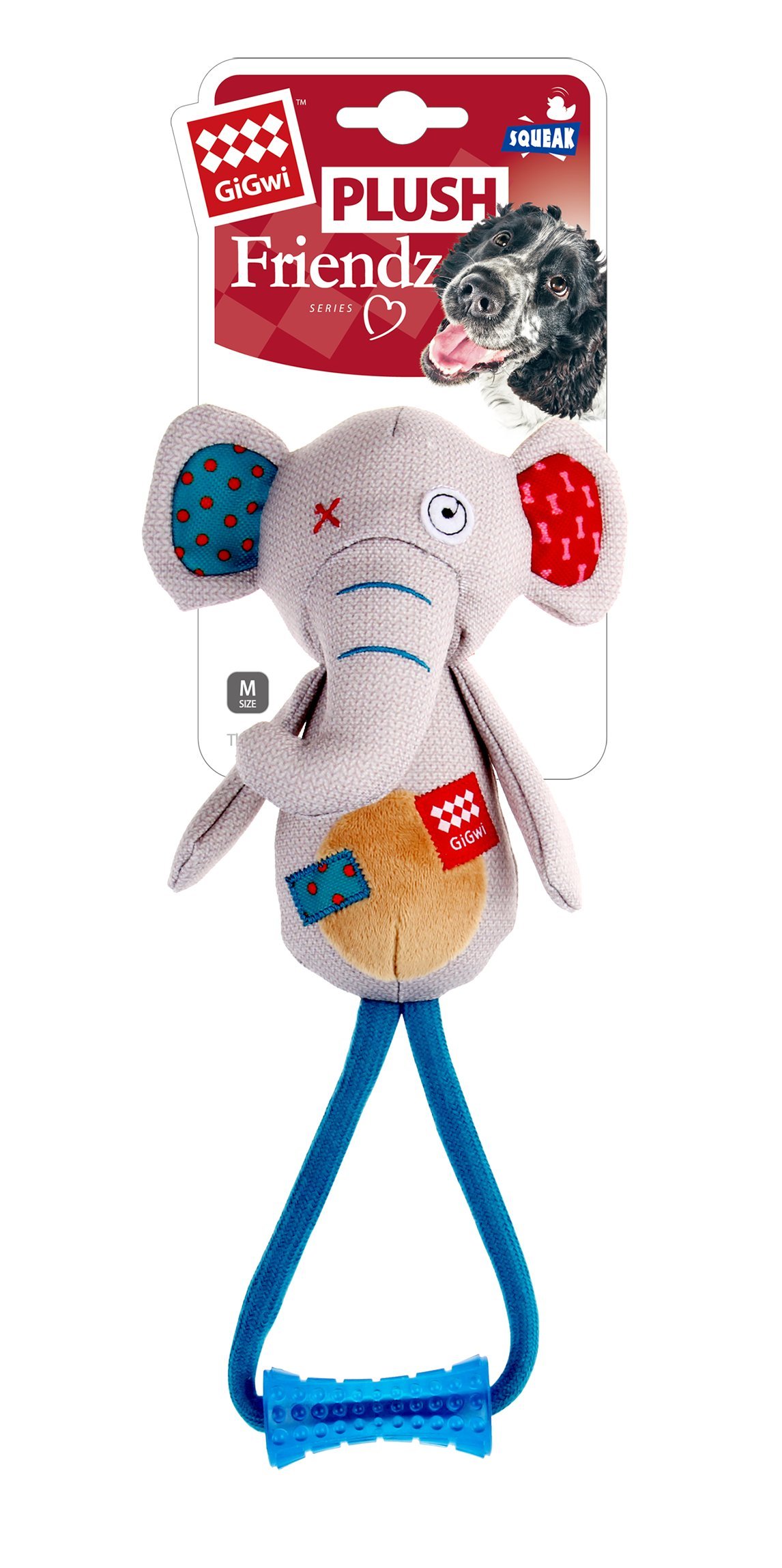 GiGwi Plush Friendz Johnny Stick Elephant Tug Toy, Squeaky, Soft, Plush Dog Toy with Durable Tug, Gentle on Teeth, Gums, Perfect for Fetching, Tossing, Tug-of-War, Suitable for Medium to Large Breeds (B078143W4V) Amazon Price History, Amazon Price Tracker