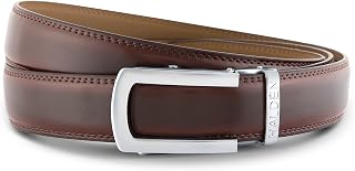 HALDEN BURLEY Brown Belt For Men Formal (Free Size Fits Up to 44 Inch Waist) Ratchet Straps, Unique Magnetic Auto-lock Buc... Price In India