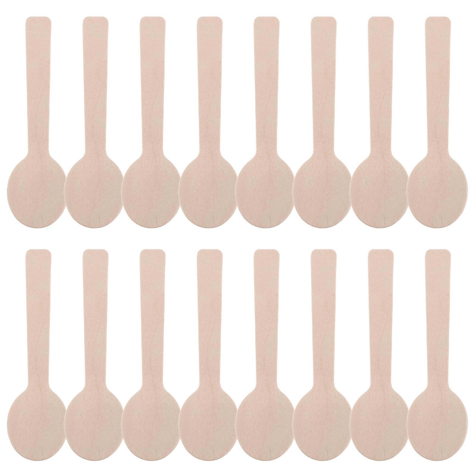 Cucharas desechables de madera portátiles para evitar el plástico en catering y postres
