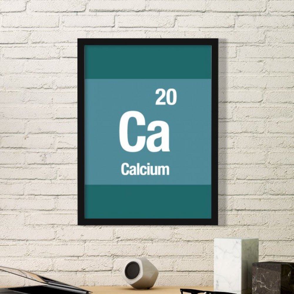 Cadre photo Ca Calcium de qualité supérieure en bois noir mat
