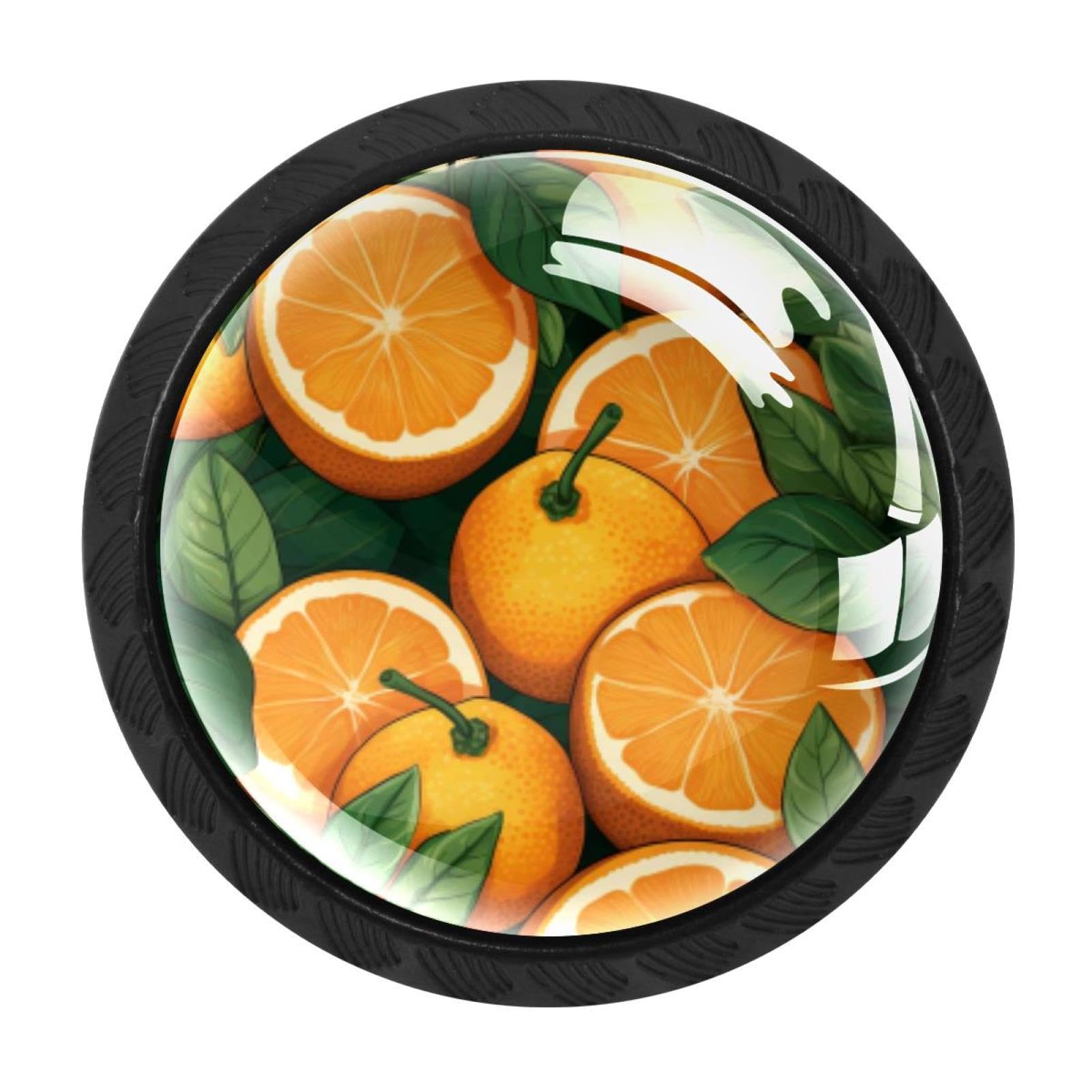 CHENZZZZ 4 Pack Cabinet Handles Black Orange Cabinet Knobs Draw