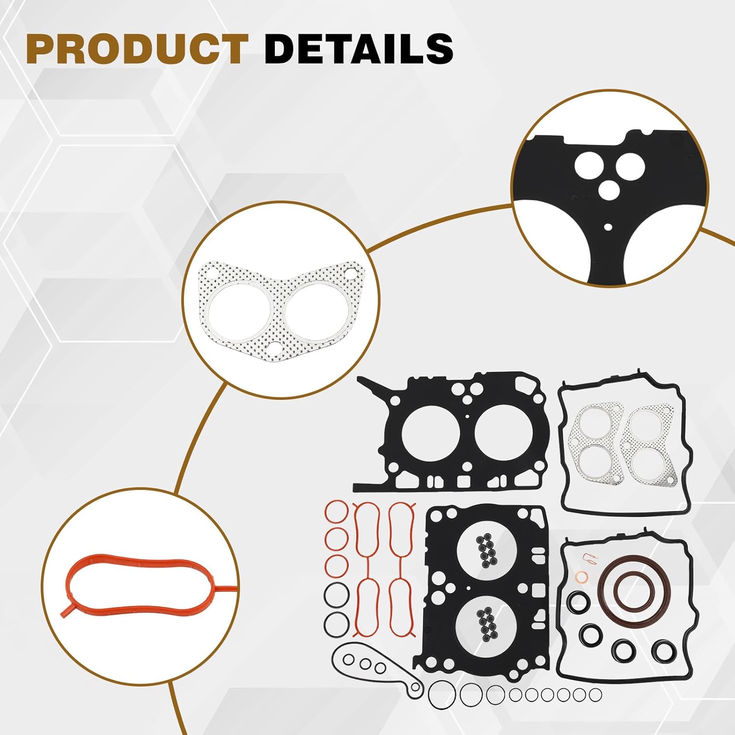 10105-AC480 Engine Head Gasket Set Timing Chain Bearing Fit Compatible with 2013-2020 Subaru BRZ, 2013-2016 Scion FR-S, 2017-2020 Toyota 86, 2.0L H4 Gas DOHC FA20 Engine Replace 10105-AC690