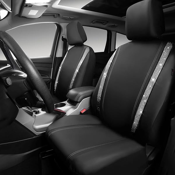 CAR PASS Diamond Leather Seat Covers 2