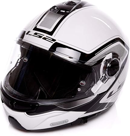 Ls2 Ff325 - Casco modulare da moto Strobe Civik, alta visibilità, colore:  bianco / nero XL bianco : Amazon.it: Auto e Moto