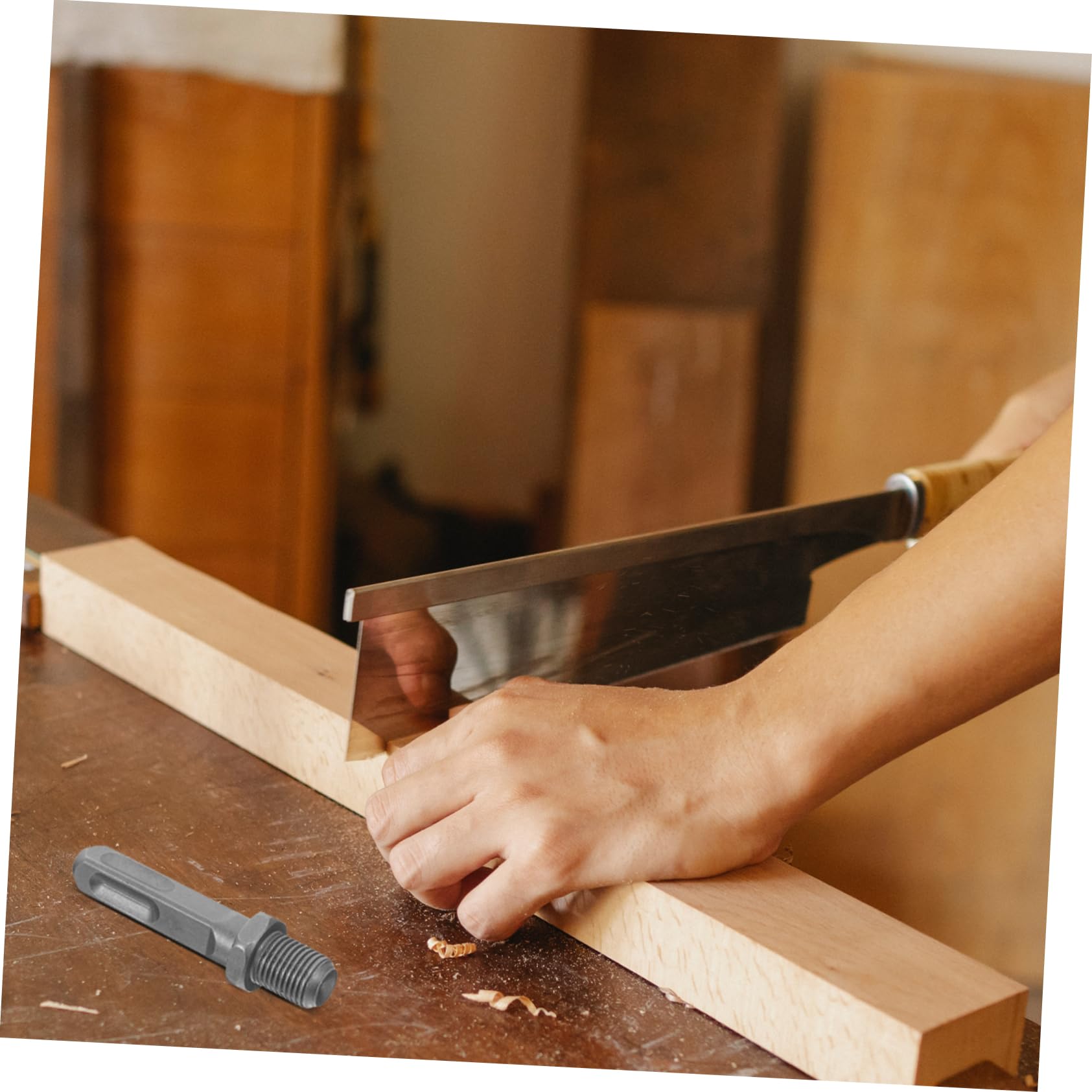 Sosoport Punta per Legno da Ardere in Acciaio, Utensile per Spaccalegna Elettrico, Nero, Resistente Agli Urti, per Taglio Rapido
