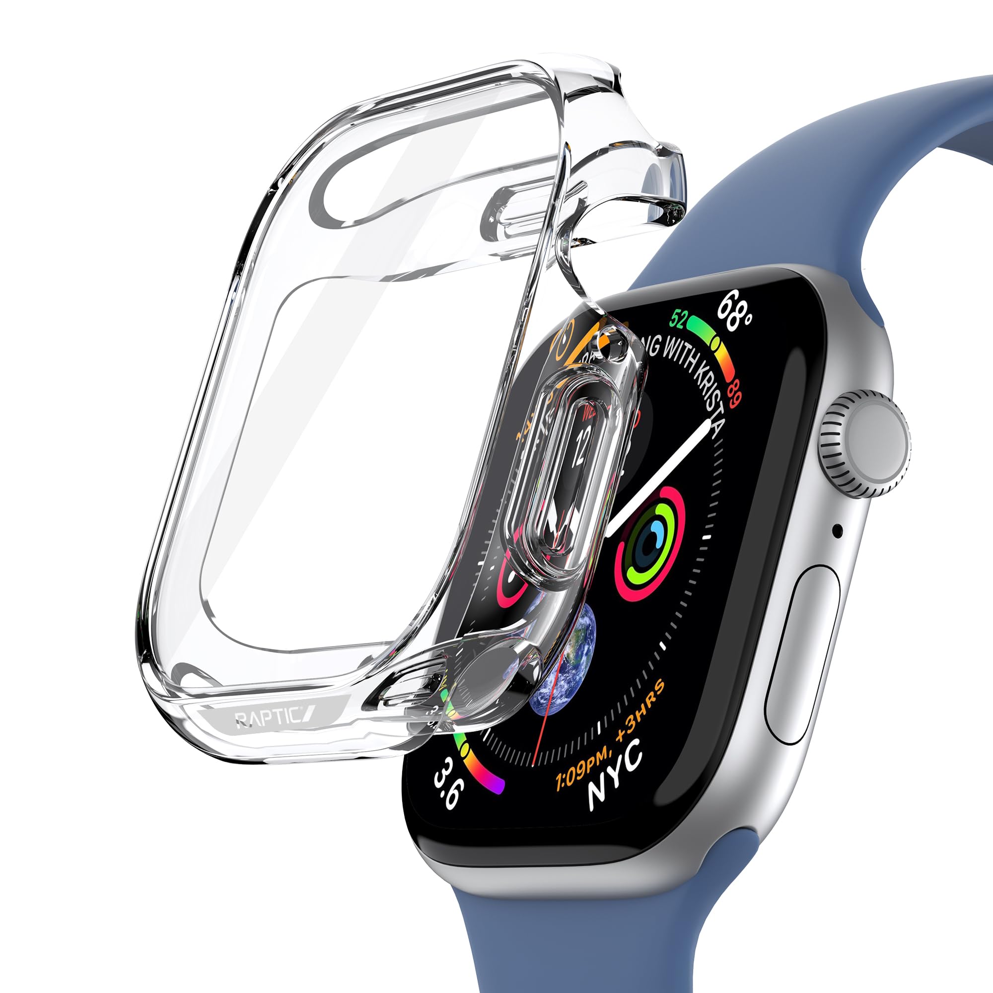 RAPTIC Thin Fit Designed for Apple Watch Series 10 42mm Case, Anti-Scratch Sensitivity Screen Protector with TPU All Around Anti-Fall Bumper