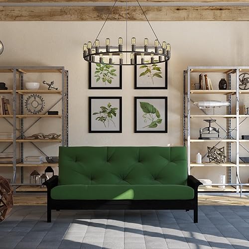 Miniatura 58 de Poly Solid - Colchón de futón completo, 8 pulgadas, color azul polvoriento Negro -,Azul,rosado (Blush Pink),Borgoña,Burnt orange,2-Burnt